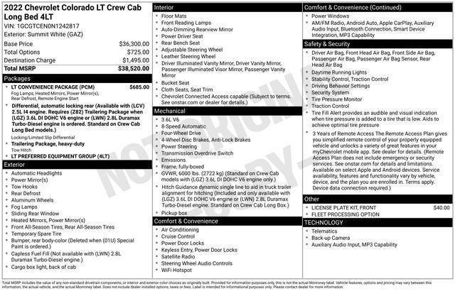 2022 Chevrolet Colorado LT