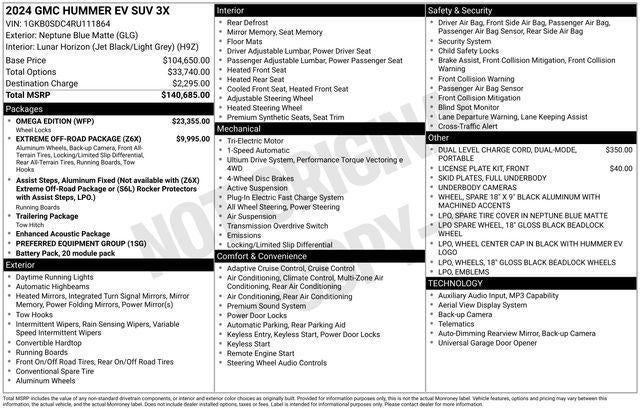 2024 GMC HUMMER EV SUV 3X OMEGA LIMITED EDITION