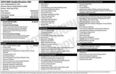 2024 GMC Acadia Elevation