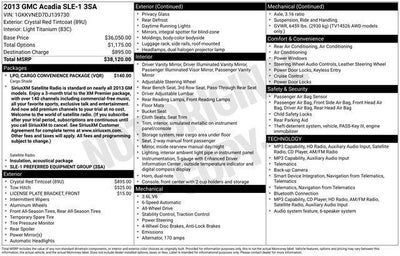 2013 GMC Acadia SLE