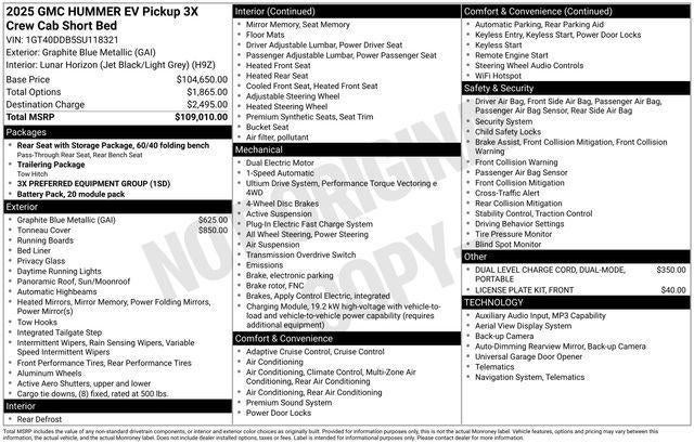 2025 GMC HUMMER EV Pickup 3X