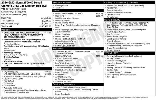 2026 GMC Sierra 2500 HD Denali Ultimate