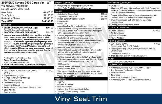 2025 GMC Savana Cargo Base