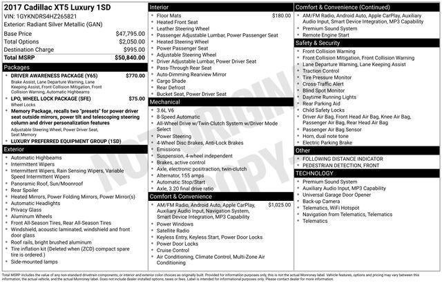 2017 Cadillac XT5 Luxury AWD