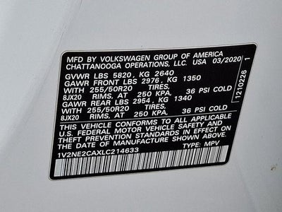 2020 Volkswagen Atlas Cross Sport 3.6L V6 SEL Premium