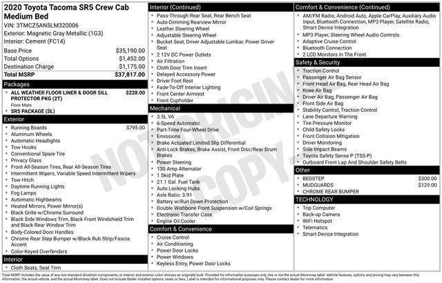 2020 Toyota Tacoma 4WD SR5