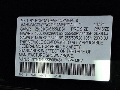 2025 Honda Pilot Sport