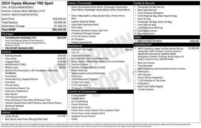 2024 Toyota 4Runner TRD Sport