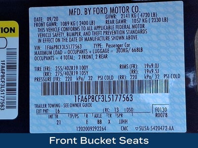 2020 Ford Mustang GT Fastback