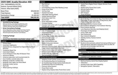 2025 GMC Acadia AWD Elevation