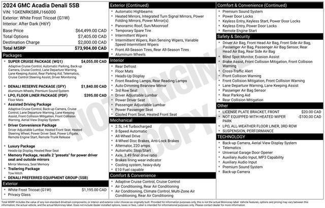 2024 GMC Acadia Denali