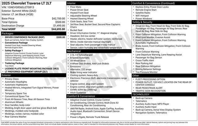 2025 Chevrolet Traverse LT