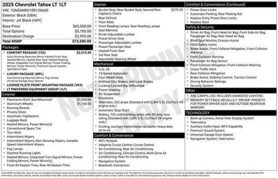 2025 Chevrolet Tahoe LT