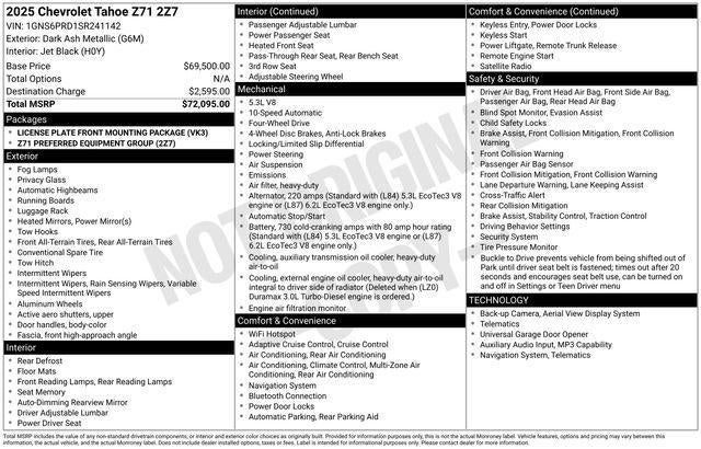 2025 Chevrolet Tahoe Z71