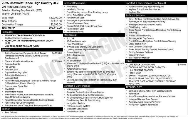 2025 Chevrolet Tahoe High Country