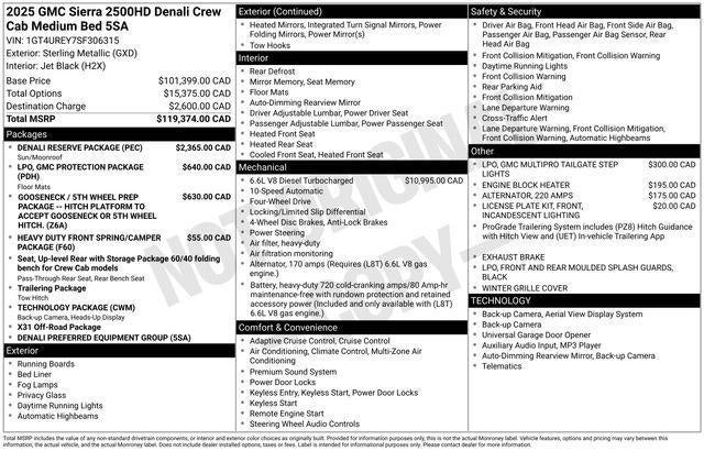 2025 GMC Sierra 2500 HD Denali