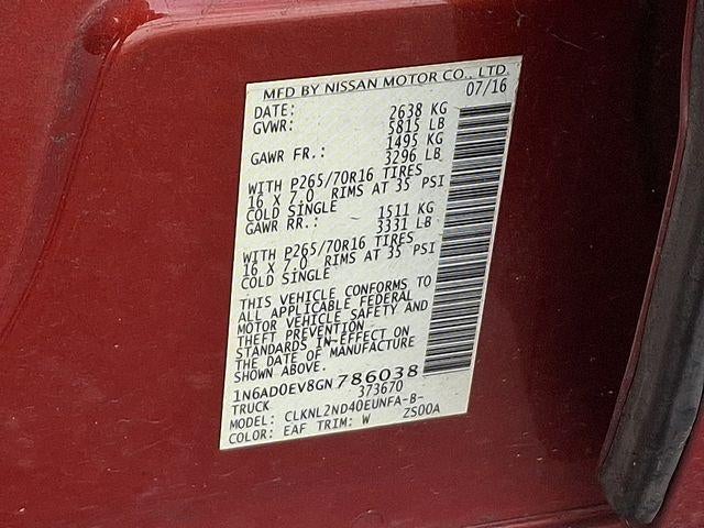 2016 Nissan Frontier SV