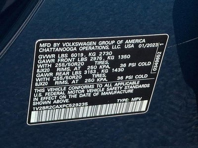 2023 Volkswagen Atlas 3.6L V6 SEL