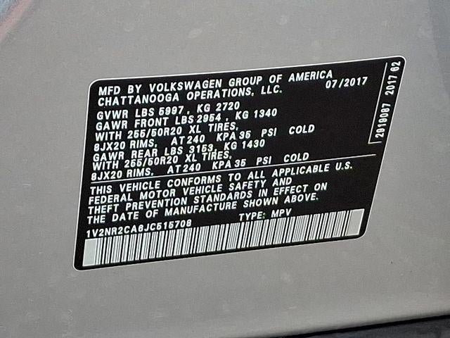 2018 Volkswagen Atlas 3.6L V6 SEL Premium