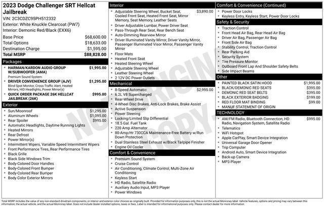 2023 Dodge Challenger SRT Hellcat Jailbreak