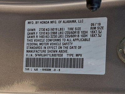 2020 Honda Odyssey EX-L w/Navi & RES