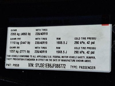 2018 Tesla Model 3 Long Range Battery