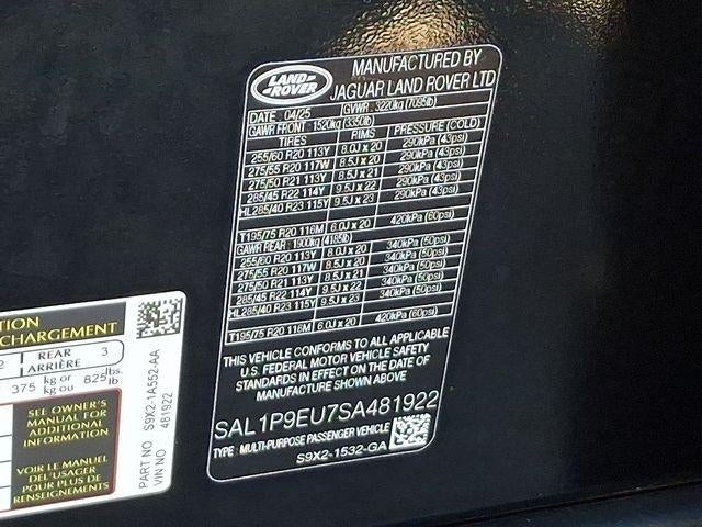 2025 Land Rover Range Rover Sport P360 SE