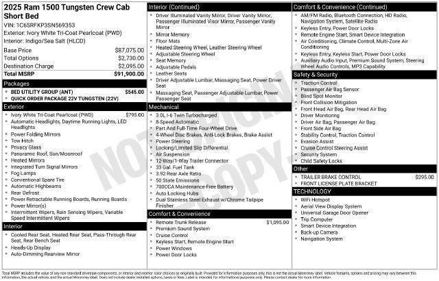 2025 RAM 1500 Tungsten