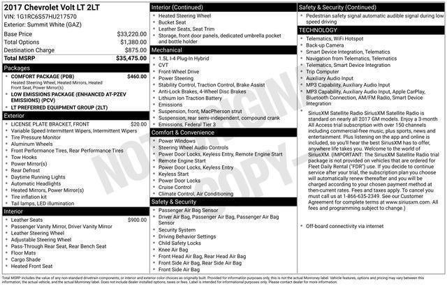 2017 Chevrolet Volt LT