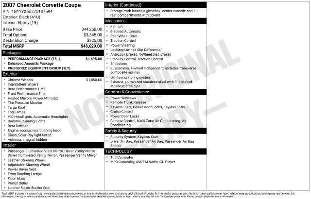 2007 Chevrolet Corvette Base