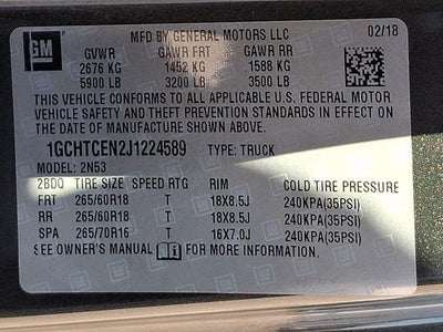 2018 Chevrolet Colorado 4WD LT