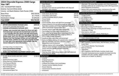 2024 Chevrolet Express Cargo 2500 Base