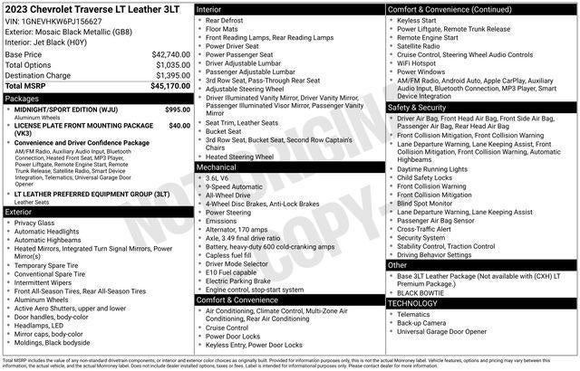 2023 Chevrolet Traverse LT Leather