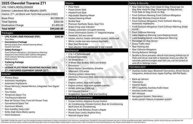 2025 Chevrolet Traverse AWD Z71