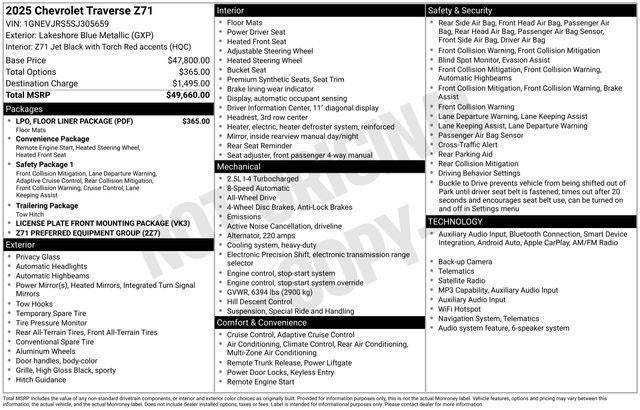 2025 Chevrolet Traverse AWD Z71