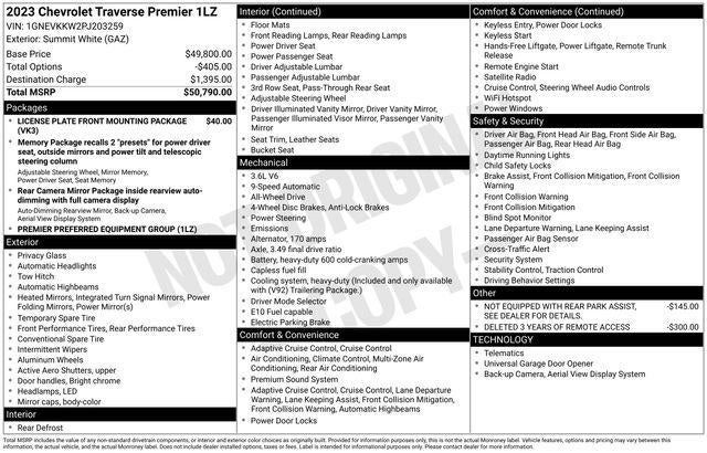 2023 Chevrolet Traverse Premier