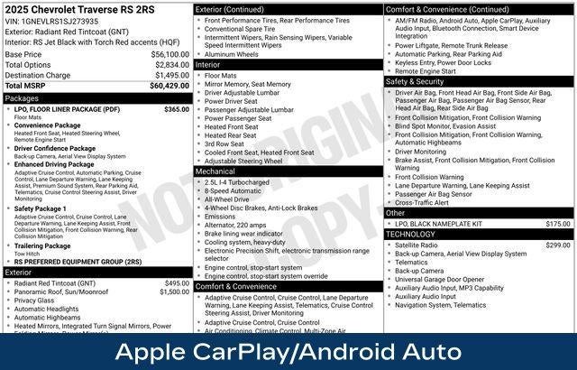 2025 Chevrolet Traverse RS