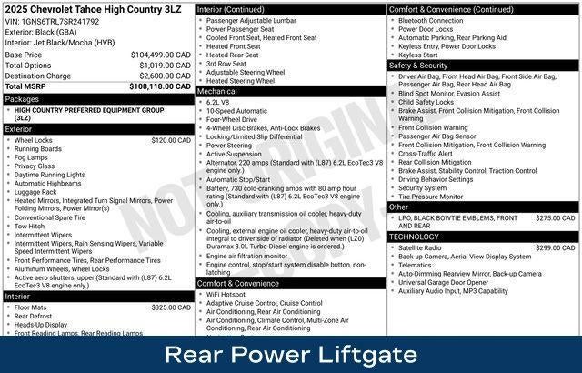 2025 Chevrolet Tahoe High Country