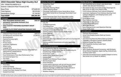 2022 Chevrolet Tahoe High Country