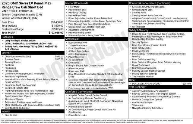 2025 GMC Sierra EV Max Range Denali