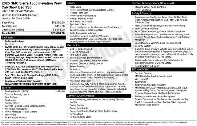 2025 GMC Sierra 1500 Elevation