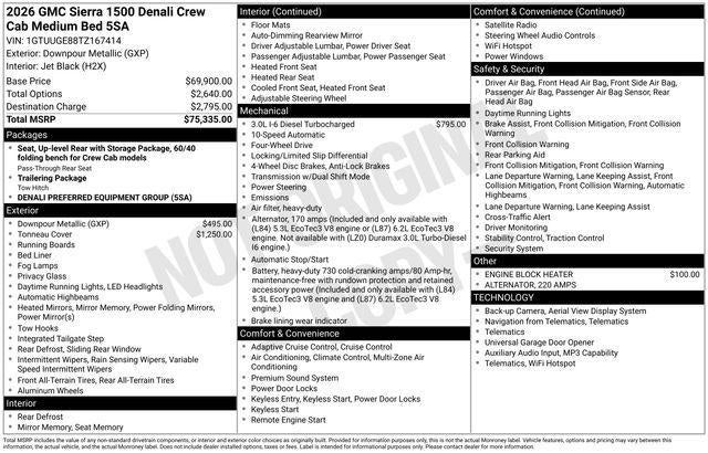 2026 GMC Sierra 1500 Denali