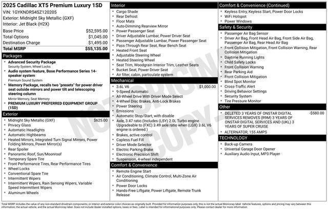 2025 Cadillac XT5 AWD Premium Luxury