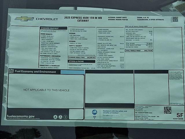 2025 Chevrolet Express Cutaway 4500 Base