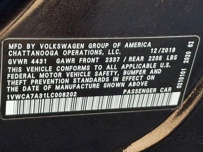 2020 Volkswagen Passat 2.0T SEL