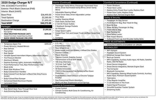 2020 Dodge Charger R/T RWD