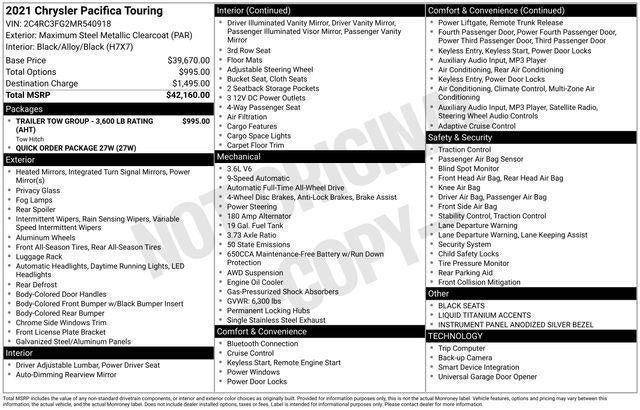 2021 Chrysler Pacifica Touring AWD