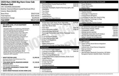2025 RAM 2500 Big Horn Crew Cab 4x4 6'4" Box