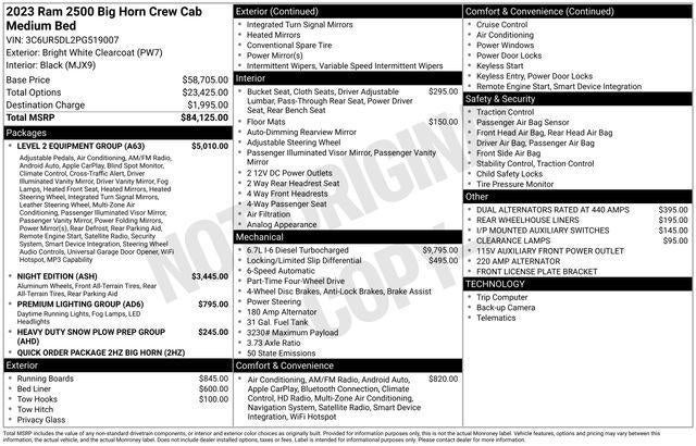 2023 RAM 2500 Big Horn Crew Cab 4x4 6'4" Box