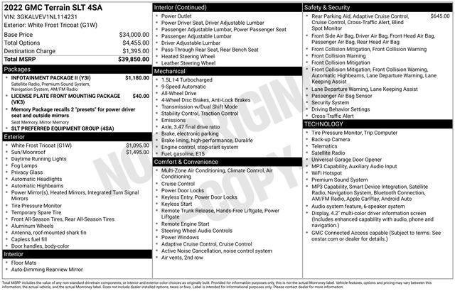 2022 GMC Terrain SLT